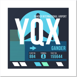 Gander (YQX) Airport // Sunset Baggage Tag Posters and Art